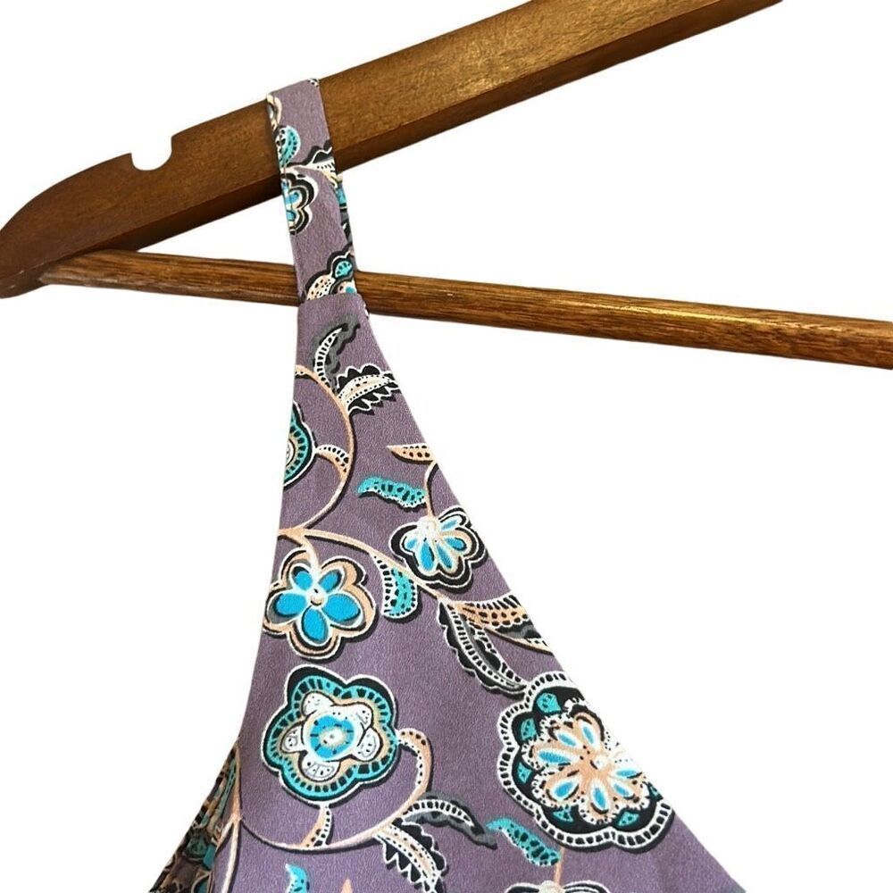 Cabi Women Purple Floral Tiered‎ Layered V-Neck Tank Top XS - Picture 3 of 5